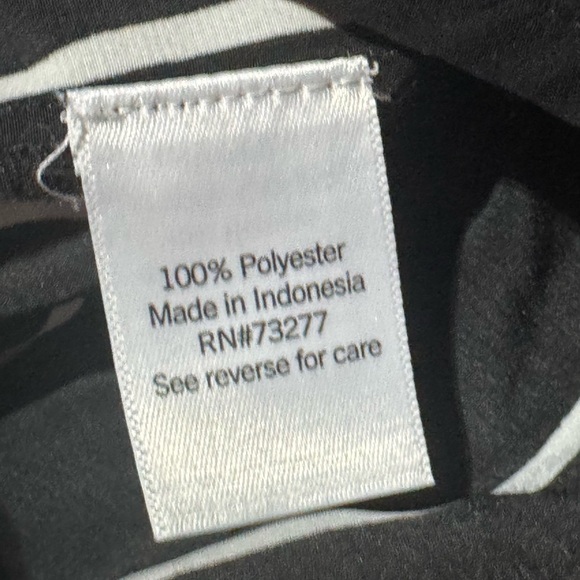 Nine West Black and White Geometric Button Down Shirt - Picture 4 of 5